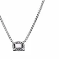 David Yurman sterling silver Petite Chatelaine rhodolite garnet and diamond necklace