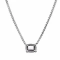 David Yurman sterling silver Petite Chatelaine amethyst and diamond necklace
