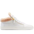 Giuseppe Zanotti Kriss shearling-lined mid-top sneakers - White