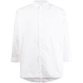 Yohji Yamamoto long-length crease-effect shirt - White