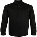 Emporio Armani lyocell-blend button-up shirt - Black