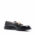 Tod's chain-plaque loafers - Black