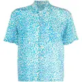 Stella McCartney leopard print short-sleeve shirt - Blue