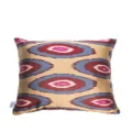 Les-Ottomans double-sided velvet cushion 50x50cm - Neutrals