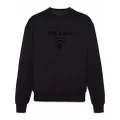 Prada chenille-logo sweatshirt - Black
