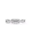 David Yurman 18kt white gold Stax Chain Link diamond ring - Silver