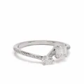 Loyal.e Paris 18kt recycled white gold Toi+Moi diamond ring - Silver