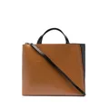 Marni two-tone leather tote bag - Black