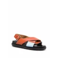 Marni Fussbett criss-cross strap sandals - Orange