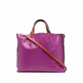 Marni colourblock leather tote bag - Purple