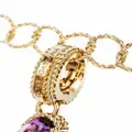 Dolce & Gabbana 18kt yellow gold multi-stone M initial pendant