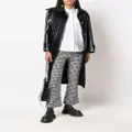 Balmain houndstooth-pattern cropped trousers - Black