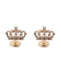 Dolce & Gabbana gemstone-detail crown cufflinks - Gold