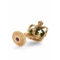 Dolce & Gabbana diamante-detail crown cufflinks - Gold