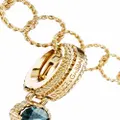 Dolce & Gabbana Rainbow Alphabet T 18kt yellow gold multi-stone pendant