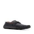 Bally logo-plaque leather loafers - Black