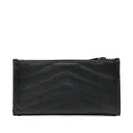 Saint Laurent Cassandre Fragments bi-fold leather wallet - Black