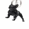 Saint Laurent Chiavi dog-plaque logo keyring - Black