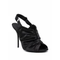 Dolce & Gabbana ruched stiletto sandals - Black