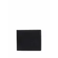 Emporio Armani grained embossed-logo wallet - Black