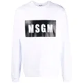 MSGM logo box print sweatshirt - White