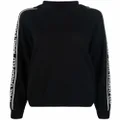 Karl Lagerfeld logo cashmere hoodie - Black