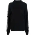 Karl Lagerfeld logo cashmere hoodie - Black