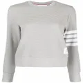 Thom Browne 4-Bar cotton ribbed sweatshirt - Grey