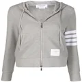 Thom Browne signature 4-Bar stripe hoodie - Grey