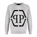 Philipp Plein logo-print sweatshirt - Grey