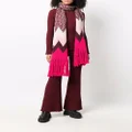 Missoni chevron-knit wool-blend scarf - Pink