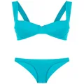 Brigitte balconette style bikini set - Blue