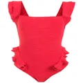 Clube Bossa Barbette ruffled swimsuit - Red