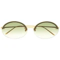 Linda Farrow Adrienne round-frame sunglasses - Green