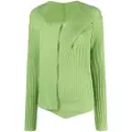MSGM ribbed-knit knot-detail top - Green