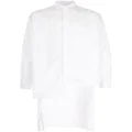 Yohji Yamamoto asymmetric long-sleeve shirt - White