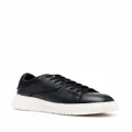 Emporio Armani panelled low-top leather sneakers - Black