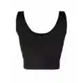 Ea7 Emporio Armani logo-print scoop-neck sports bra - Black