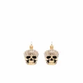 Alexander McQueen crystal-embellished skull earrings - Gold