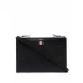 Thom Browne logo-print crossbody bag - Black