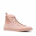 Gianvito Rossi knit-panelled high-top sneakers - Pink