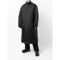 Yohji Yamamoto concealed-front fastening coat - Black