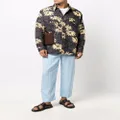 Nanushka floral print shirt jacket - Brown