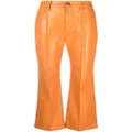 Nanushka faux-leather flared trousers - Orange