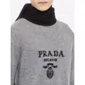 Prada intarsia-knit logo scarf - Black