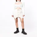 Dion Lee lace-up mini skirt - White