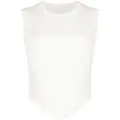Dion Lee Ribbed corset tank top - White