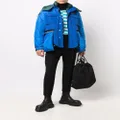 sacai panelled oversize-pocket padded jacket - Blue