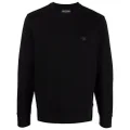 Emporio Armani logo-patch crew-neck sweatshirt - Black