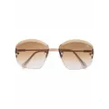 Cazal frameless oversized sunglasses - Pink
